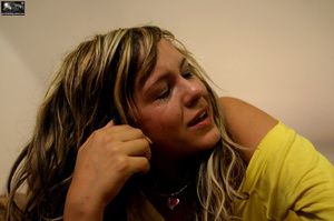 Sexy blonde crying from a good otk spank - Picture 10