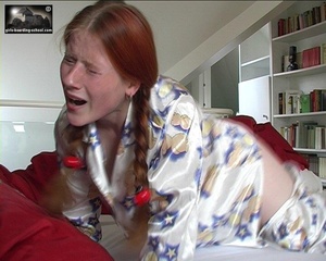 Redhead gets her spank first time in the - Picture 15