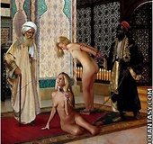 Bondage art. White slaves will be given to slave trainer to break them