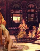 Slave comics. Harem wives watch as new slave suck their husband's cock!