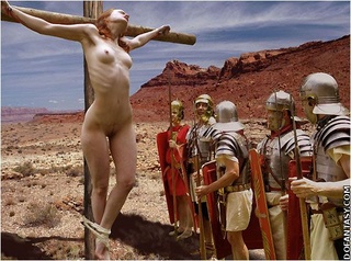 Bondage art. Slaves of Rome prepared for performance at the arena!