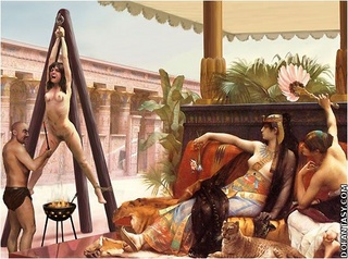 Bondage art. Master's wife also likes to watch salve being whipped!
