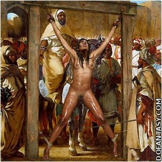Slave comics. She will remain crucified at the square until troops return with victory!
