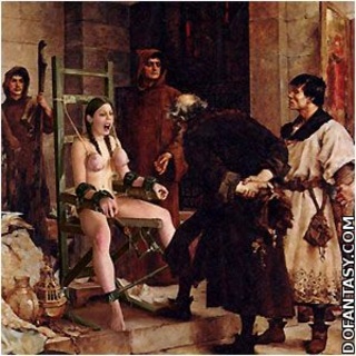 Humiliation comics. Priests watch young girls accused in witchcraft humiliated!