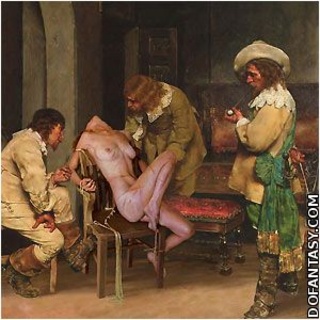 Humiliation comics. Priests watch young girls accused in witchcraft humiliated!