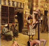 Torture drawings. White slaves preapred for serving by slave trainers!