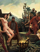 Sex slave comics. Captured girl humiliated in front of Caesar!