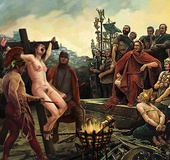 Sex slave comics. Captured girl humiliated in front of Caesar!