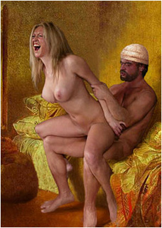 Sex slave comics. Western slaves in Orienatl East have no rights, they're nothing there, but fuck toys!