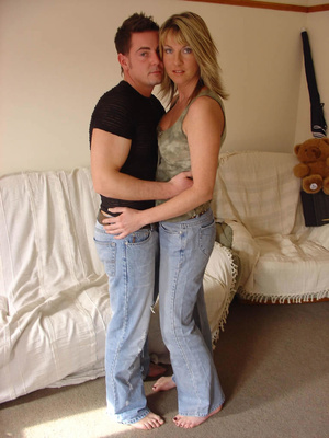 Busty blonde british housewife making hot love with her husband. Tags:Lingerie, perfect ass, homemade, milf. - Picture 1