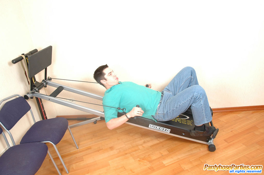 Sporty guys enjoy hooking a cutie in tights and fucking the shit out of her - XXXonXXX - Pic 1