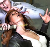 Bondage toons. Cop caught her and gave her to entertain the prisoners.