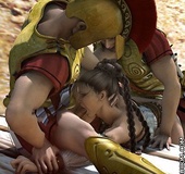 Slave comics. Roman legionnaires fuck all their captives, in every hole!