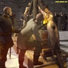 Bdsm cartoons. Helpless naked girl tortured with fire.