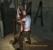 Slave comics. Slim save girl chained and gets her tits whipped!