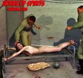 Slave art. Brunette giel get caught and gang-banged!