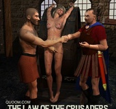 Sado cartoons. Blonde slave girl roped and humiliated by romane legionnaire!