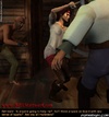 Torture drawings. Three pirates captured poor girl!