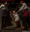Slave art. They gonna remove all her clothes!