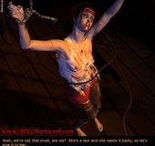 Slave girl. She is exhausted but they make her dance again and again!