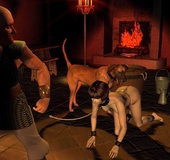 Humiliation comics. Hanged girl gets gang-banged on the scaffold!