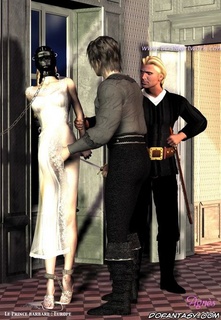Adult bondage comics. Servant introduces a new slave to his lord!
