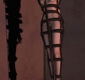 Submission art. New blonde salve girl gets her whole body tied!