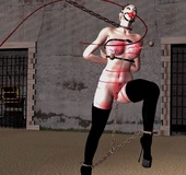 Bdsm comics. Two slave girls chained and run around as pony in circus!