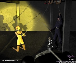 Slave comics. Blonde slave girl asked to suck several men's cocks!