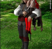 Slave girl. Prince take Snow White out of gnomes!