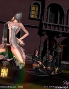 Bondage art. Blonde girl was captured and taken to the basement!