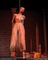 Sado cartoons. Slave in see-through dress hanged in front of Master!