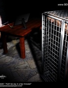 Submission art. He fucks one slave in front of the other two slaves!