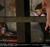 Bdsm comics. Slave girl was tortured by spanking and electroshock!