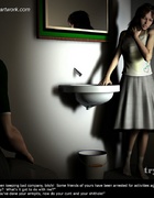 Slave girl comics. He tried to fuck her at her bed!