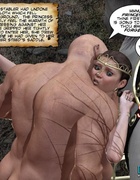 Busty 3d cutie gets captured and touched by muscular guy. Tags: Naked