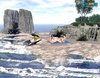 Slim body 3d chick and her young lover fucking on the abandoned beach.