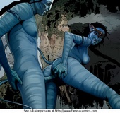 Sex starving toon couple from Avatar trying hardcore sex in various positions.