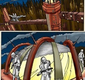 Xxx Star Wars cartoon pics of lusty princess needs her tight holes plowed