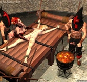 Slave girl. Masked guy fucks his boss girl, while she fingers slave's