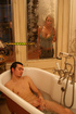 A man that enjoy stroking his dick in the bath tub caught live by his