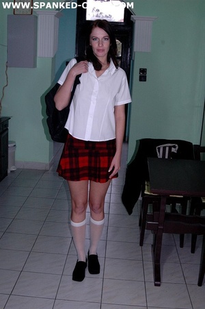 Welted buttocks for a schoolgirl - Real  - Picture 10