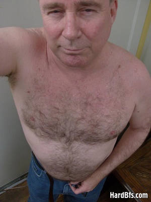 Check out hot selfshot pics of older guy slowly undressing. Tags: Older gay, men pics, naked men. - XXXonXXX - Pic 4