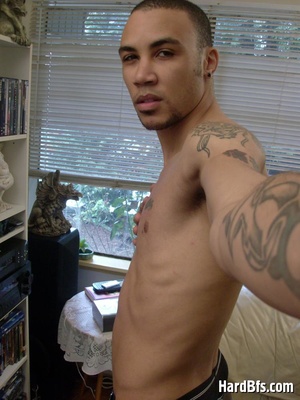 Tattoed short haired gay stud exposing his naked body. Tags: Nude gay, men erotica, handsome gay. - XXXonXXX - Pic 6