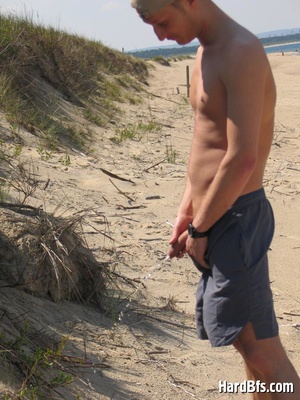 Shaved ass gay boy pissin, undressing and jerking off on the beach. Tags: Men cum, gay dick, naked men. - XXXonXXX - Pic 6