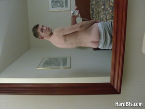 Handsome young twink stripteasing on these selfshot pics. Tags: Sexy twink, naked gay, men porn. - Picture 12