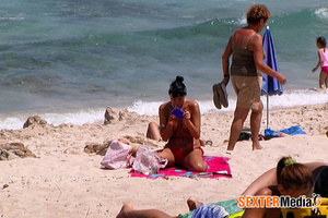 Real cute girls sunbathing and swimming  - Picture 7