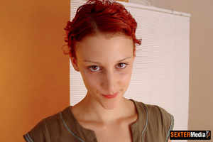 Petite redhead girl slowly taking off he - XXX Dessert - Picture 13