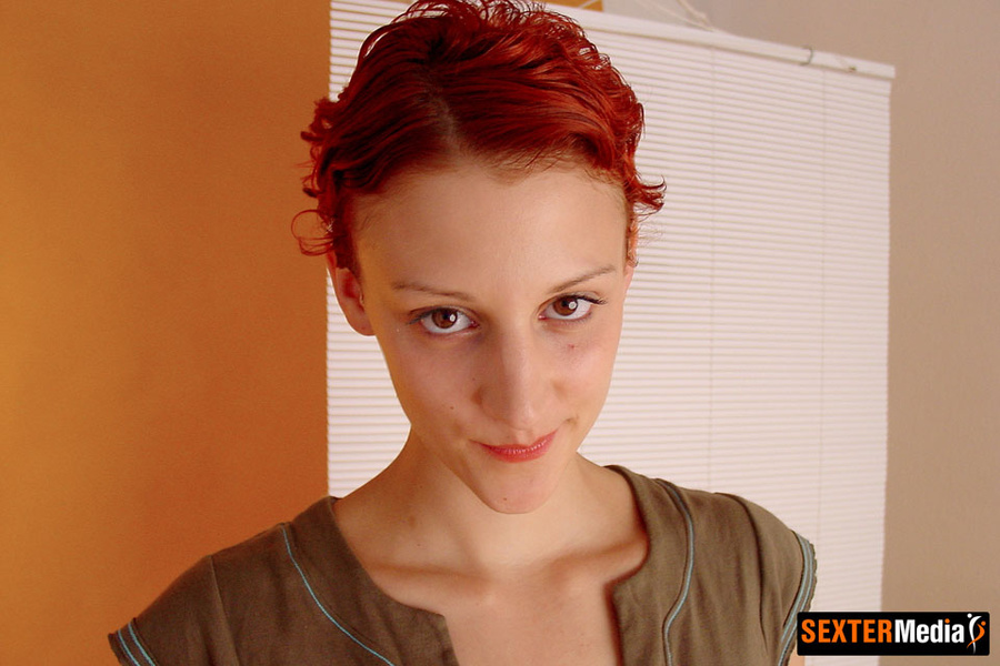 Petite redhead girl slowly taking off her s - XXX Dessert - Picture 13