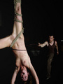 Suspended upside down skinny cutie - Picture 1